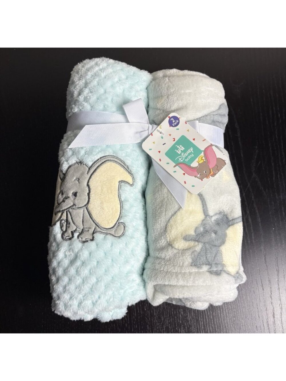 Disney Baby DUMBO Set of 2 Plush Baby Blankets NEW